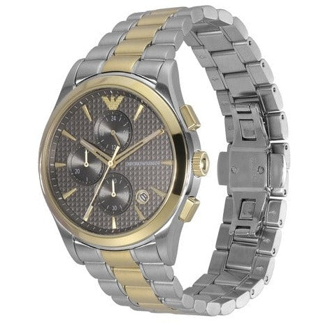 Emporio Armani Paolo Chronograph Grey Dial Two Tone Steel Strap Watch For Men - AR11527 - Image 3